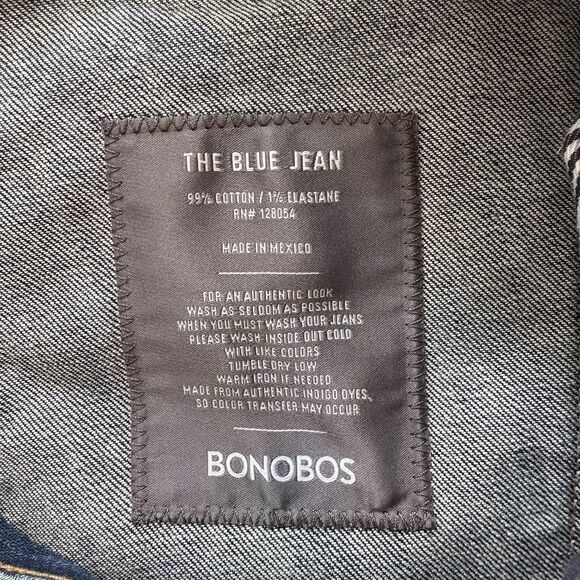 Bonobos Jeans Mens 33/34 Slim Straight Fit Stretch Denim Pants Blue Wash Modern - Picture 4 of 11